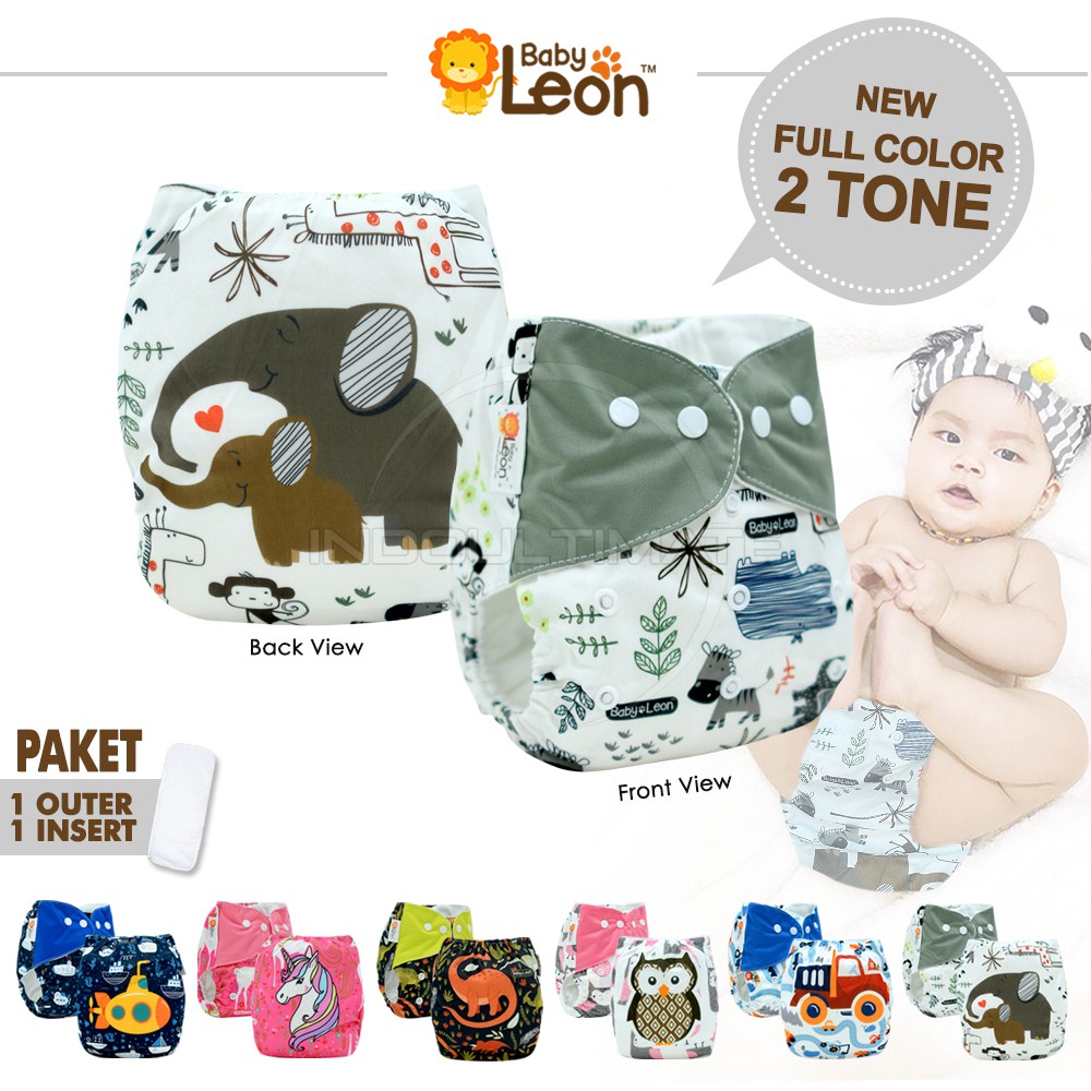 BABY LEON PREMIUM Popok Bayi Motif + FREE INSERT Cloth Diaper Clodi Kain Cuci Ulang BY-830 BY-831 BY-72 BY-728