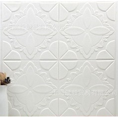 FAYES Wallpaper Dinding Foam 3D 70 x 39 CM Motif Unik Waterproof / walpaper dinding U96 / U137 / U138 / U139-U96 BUNGACLOVER WHIT