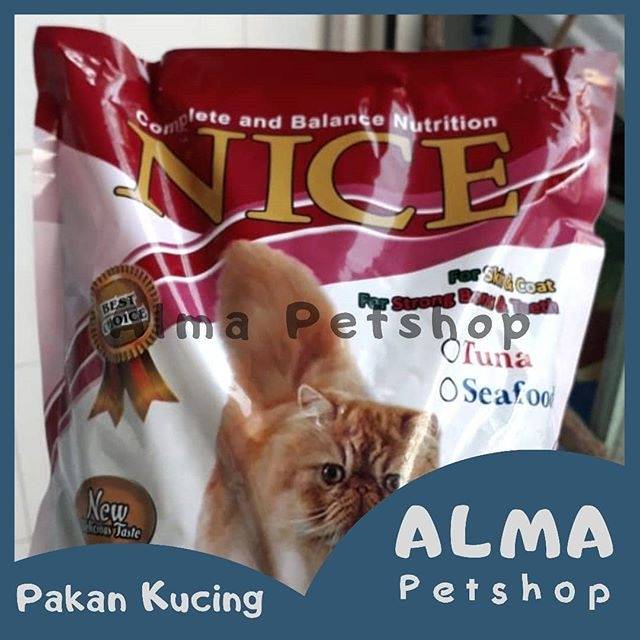 Pakan dryfood kucing merek nice