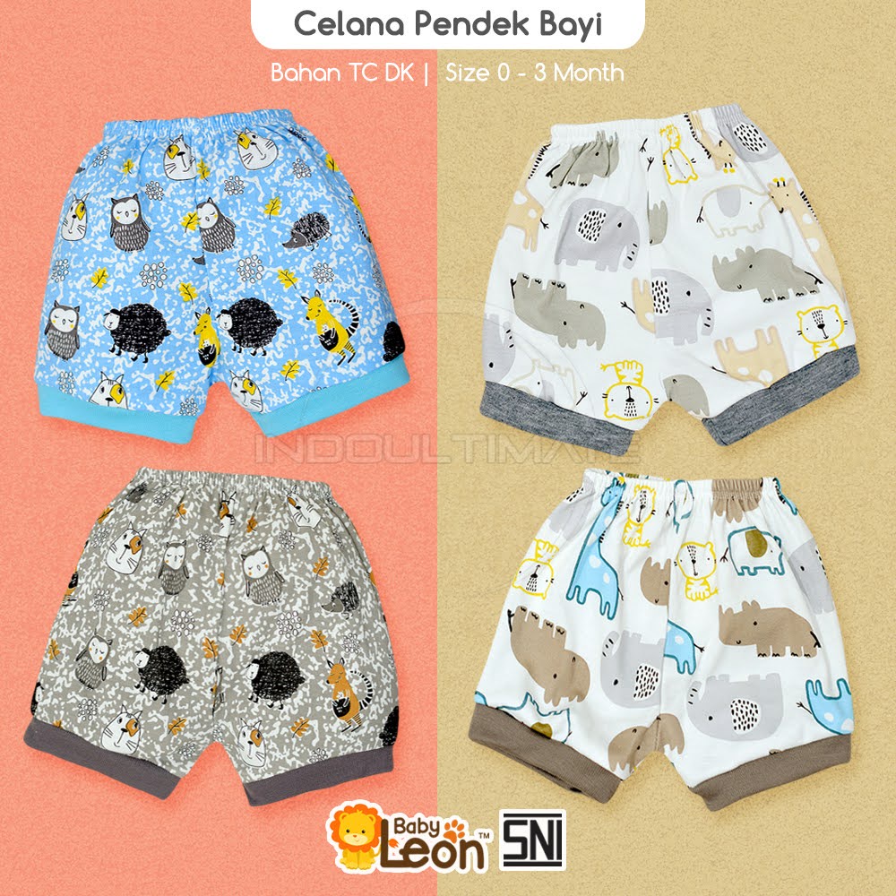 1Pcs Celana Pendek Bayi (0-3 Bulan) BABY LEON Bayi Baru Lahir Celana Anak Bayi DS-117