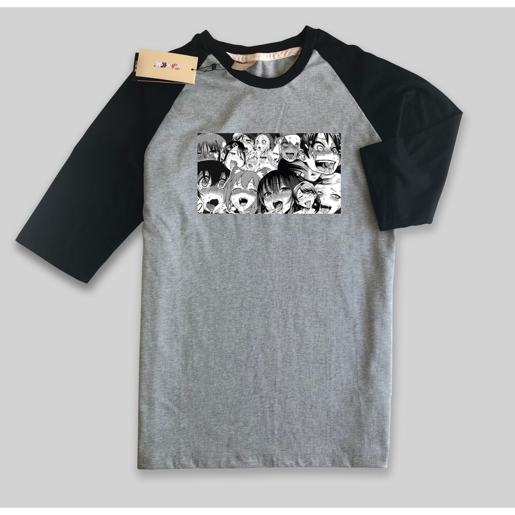 Kaos Raglan Anime Ahegao Hentai