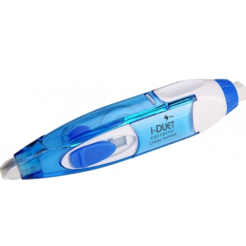 Correction tape + refill + eraser 5mm x 6m i-Duet Toyo TIPEX KERTAS SET REFILL + PENGHAPUS CT6000R