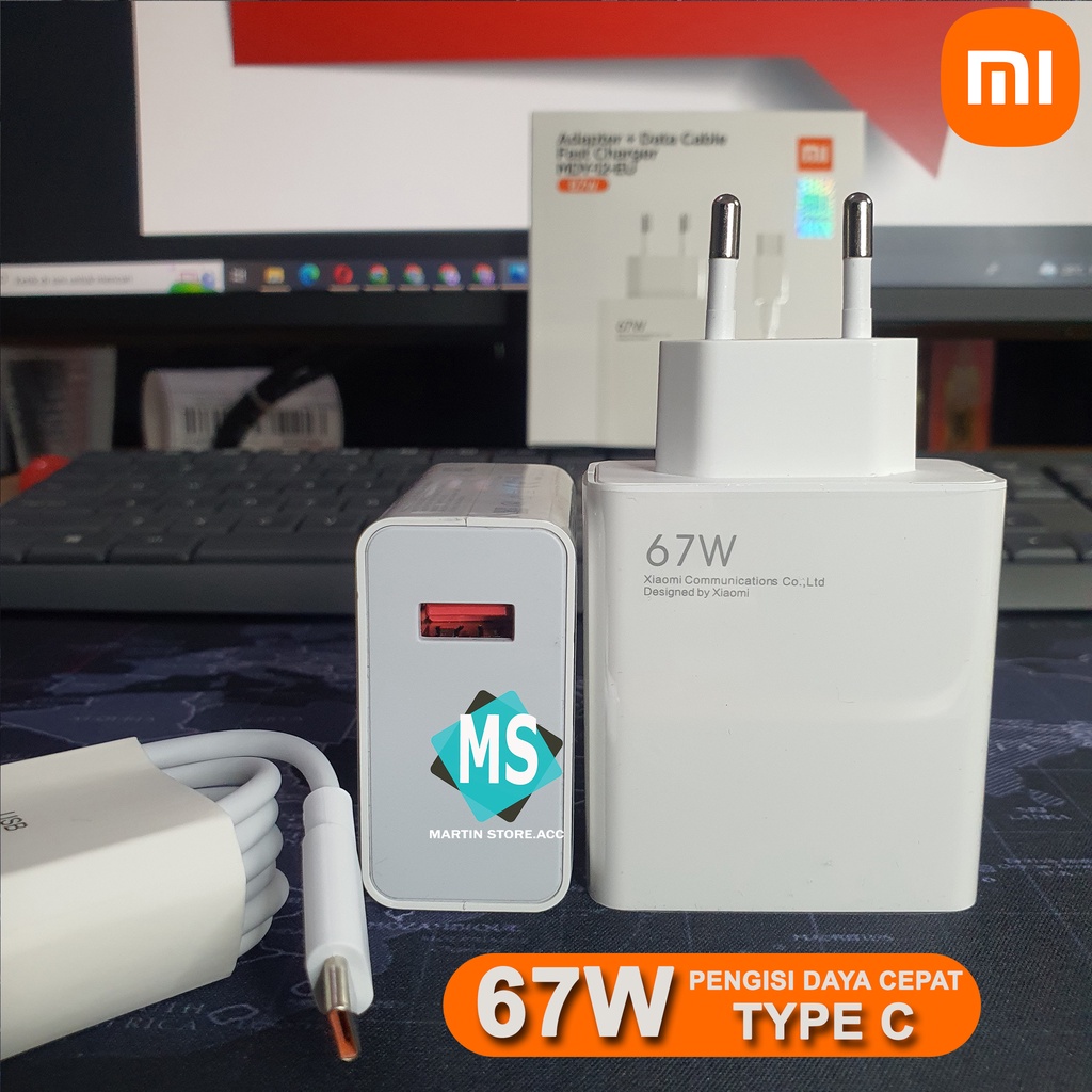 CHARGER XIAOMI FAST CHARGING TYPE C 33W-65W-67W FOR REDMI NOTE 7/ 8/ 8 PRO/ MI8/ MI9/ MI10 NEW