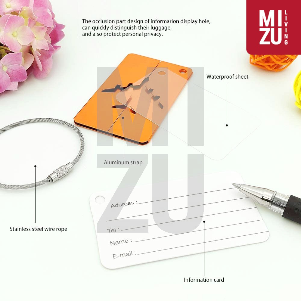 AVION Aluminium Luggage Baggage Tag Gantungan Name Tag ID Koper Bagasi Tas Bag-3