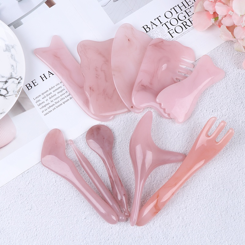 (LUCKID) Alat Pijat Gua Sha Bahan resin Sintetis Untuk Wajah / Tubuh