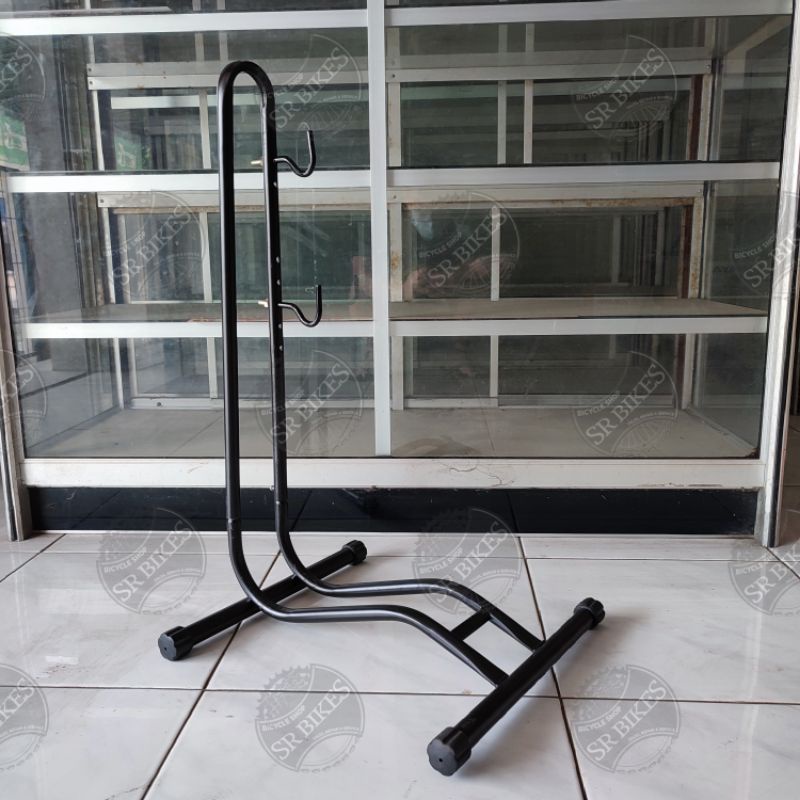 Standar L Bike Stand Jagang Parkir Display + Hook Hanger Sepeda RB MTB Lipat Minion Mini