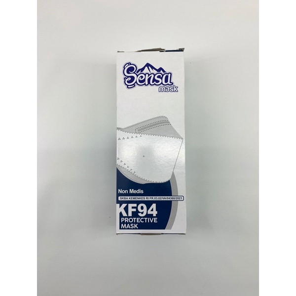 Masker headlop KF94 SENSA Masker 4 ply 4D Model Convex isi 20pcs/box