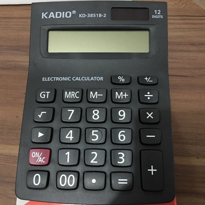 Kalkulator Hitung Sedang 12 Digit Dijit Kadio KD3851 B-2 Bagus