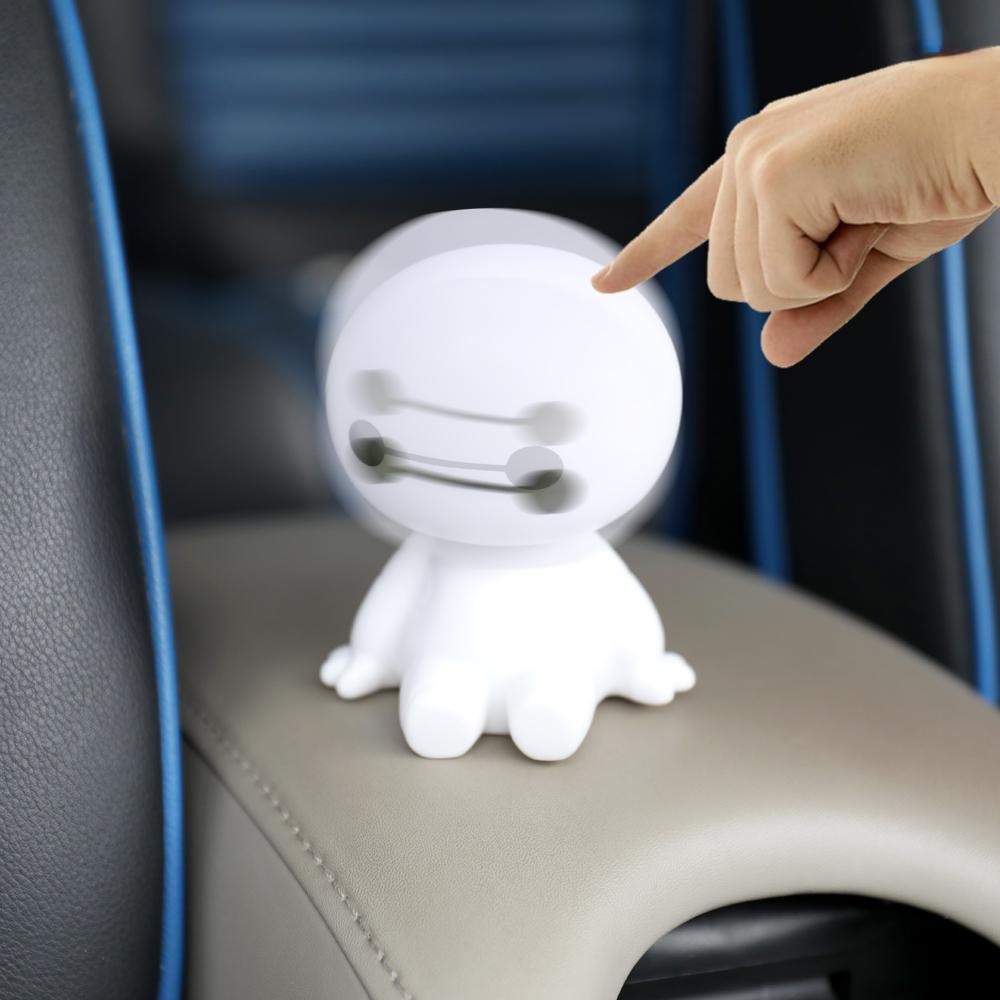 Aksesoris Boneka Kartun Baymax Robot Kepala Goyang Bahan Plastik Untuk Dekorasi Interior Mobil