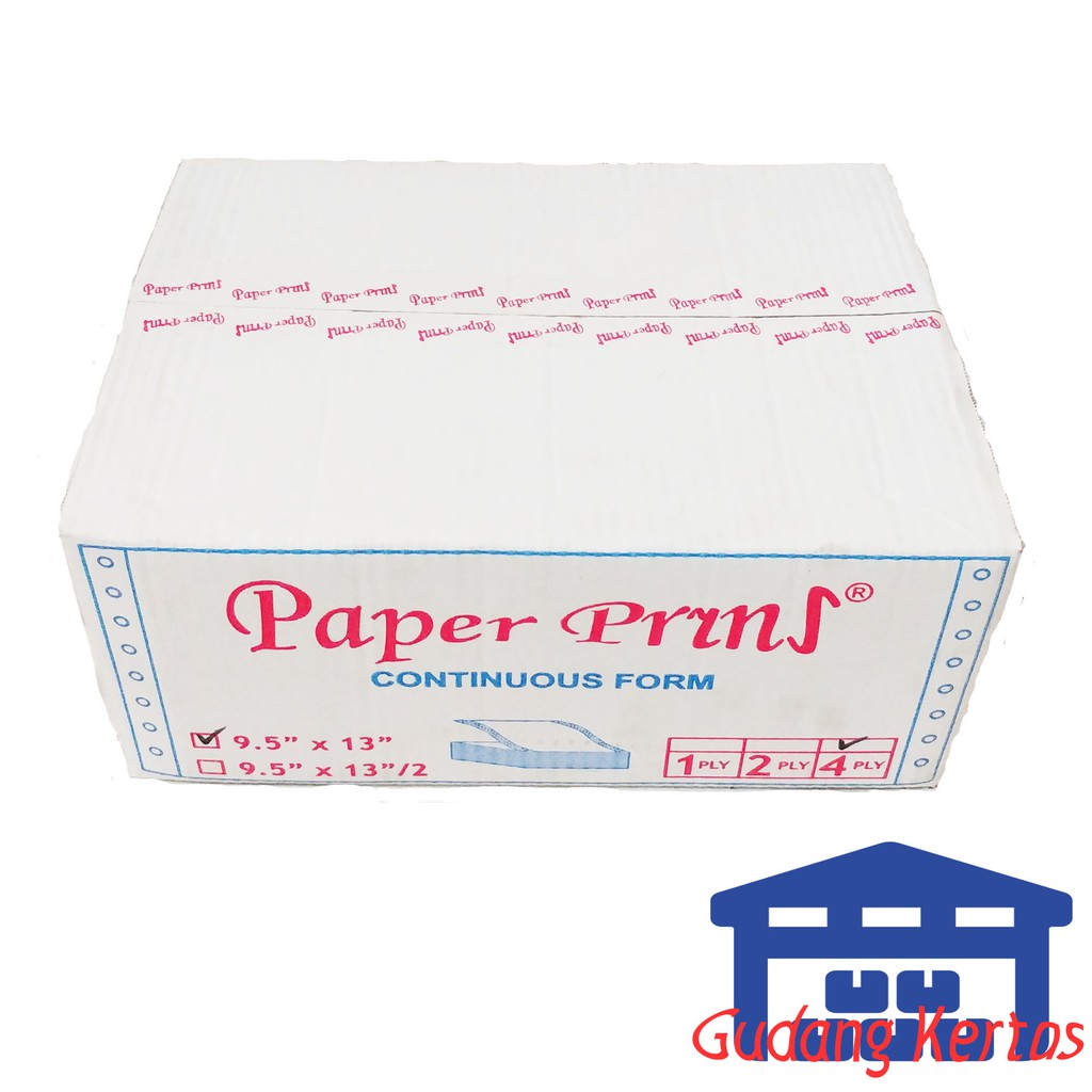 

CONTINUOUS FORM 91/2 X 13 4PLY PAPERPRYNS