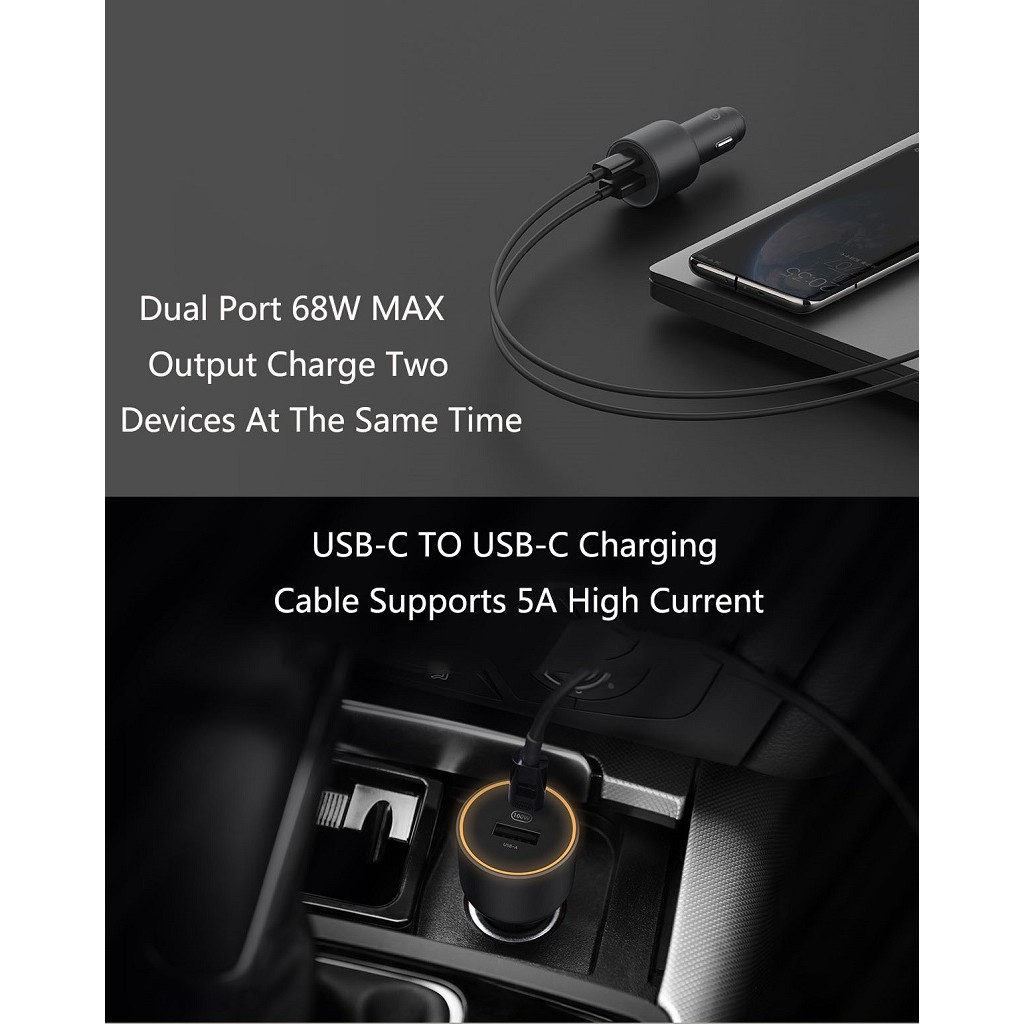 AKN88 - XIAOMI Mi Car Charger 2-Port Fast Charging Version 100W 1A1C - CC07ZM