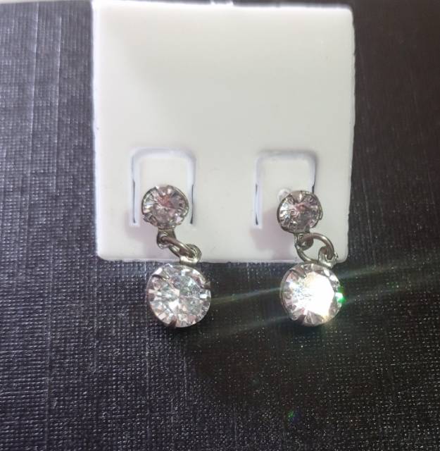 Anting giwang 2 Permata /anting anti luntur