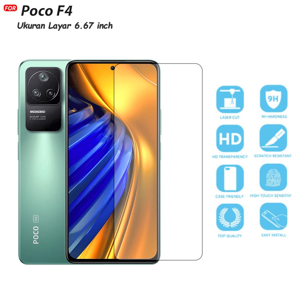 Tempered Glass Poco F4 - Anti Gores Kaca Premium Quality