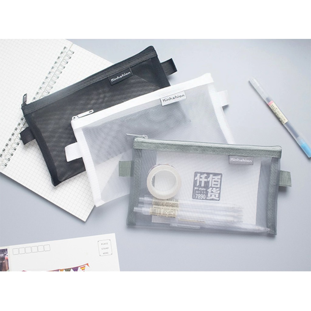 

Tempat Pensil / Kotak Pensil Sekolah Kantor Simple Transparan Premium