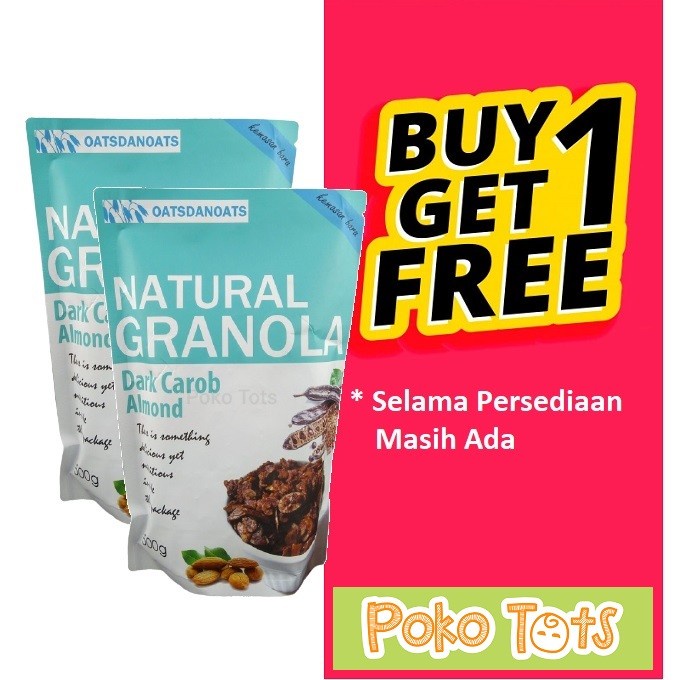 

Jual Oatsdanoats Natural Granola Dark Carob Almond 500Gr Sereal Oats Grains