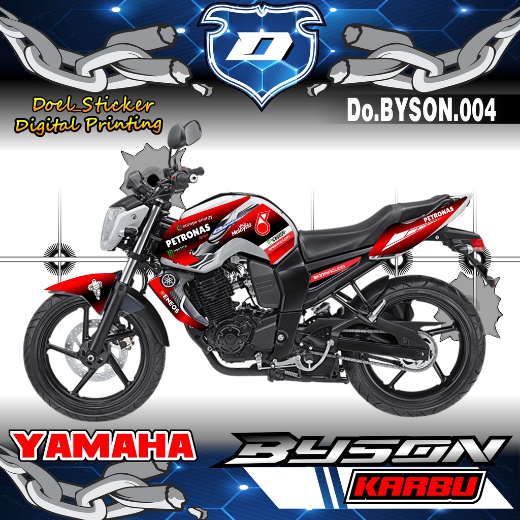 Striping Byson Karbu Variasi PETRONAS Sticker Stiker Skotlet Motor List Scotlite Body 004
