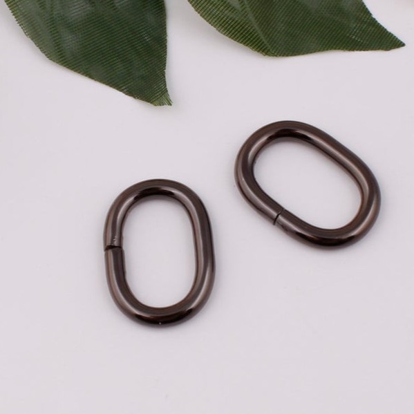 Ring Tas Oval 2.5cm Black Nikel