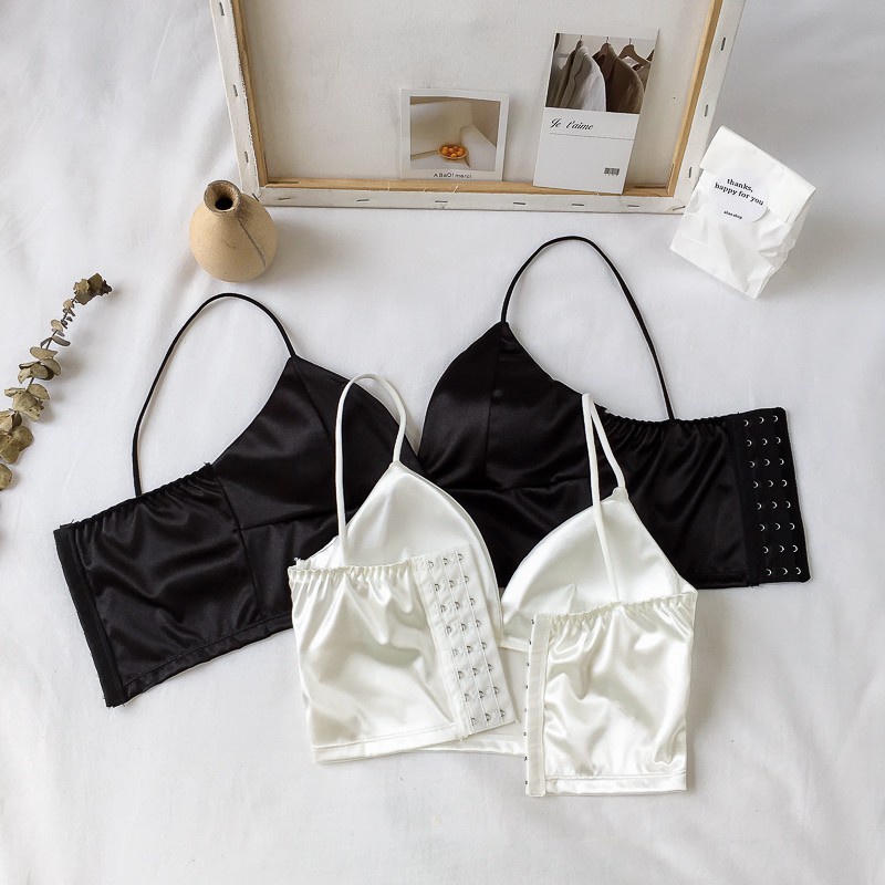 NEEDED.ID JKT | SILK CROP TOP BH / Bra Fashion Wanita Import Pakaian Dalam Bra Bahan Satin Stylish Tanktop