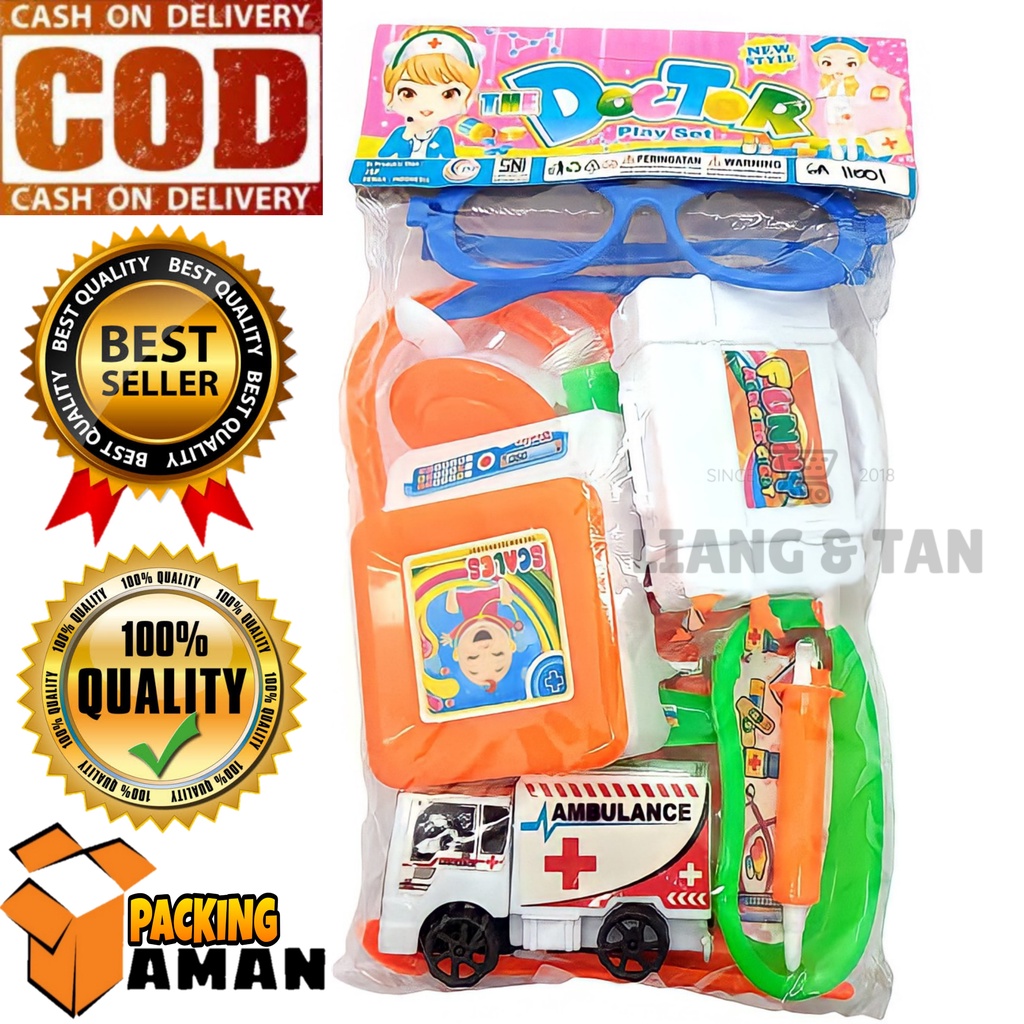 ( BISA COD ) PROMO Mainan Anak Doctor Dokter Dokteran Mobil Ambulance Set Mainan Edukasi Anak SNI