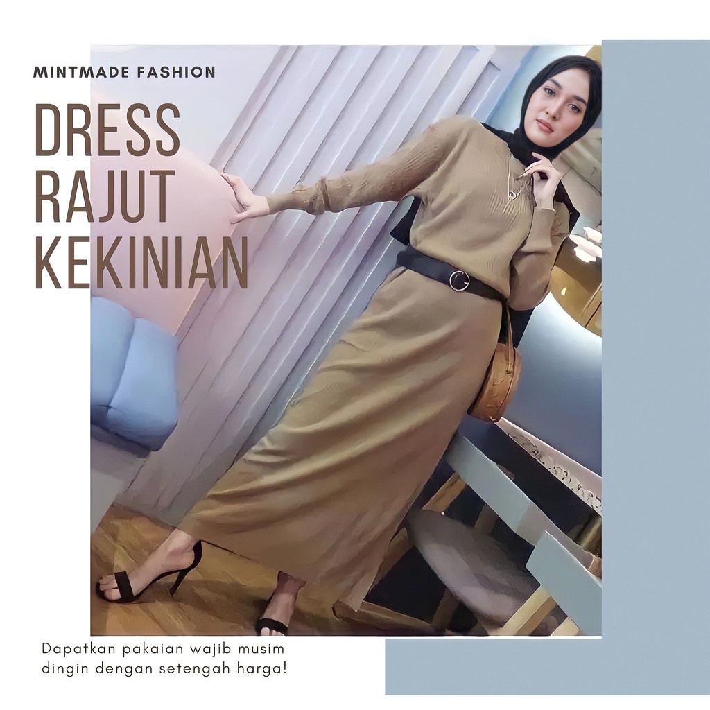 DRESS RAJUT / GAMIS RAJUT / BAJU RAJUT / MEDARI DRESS