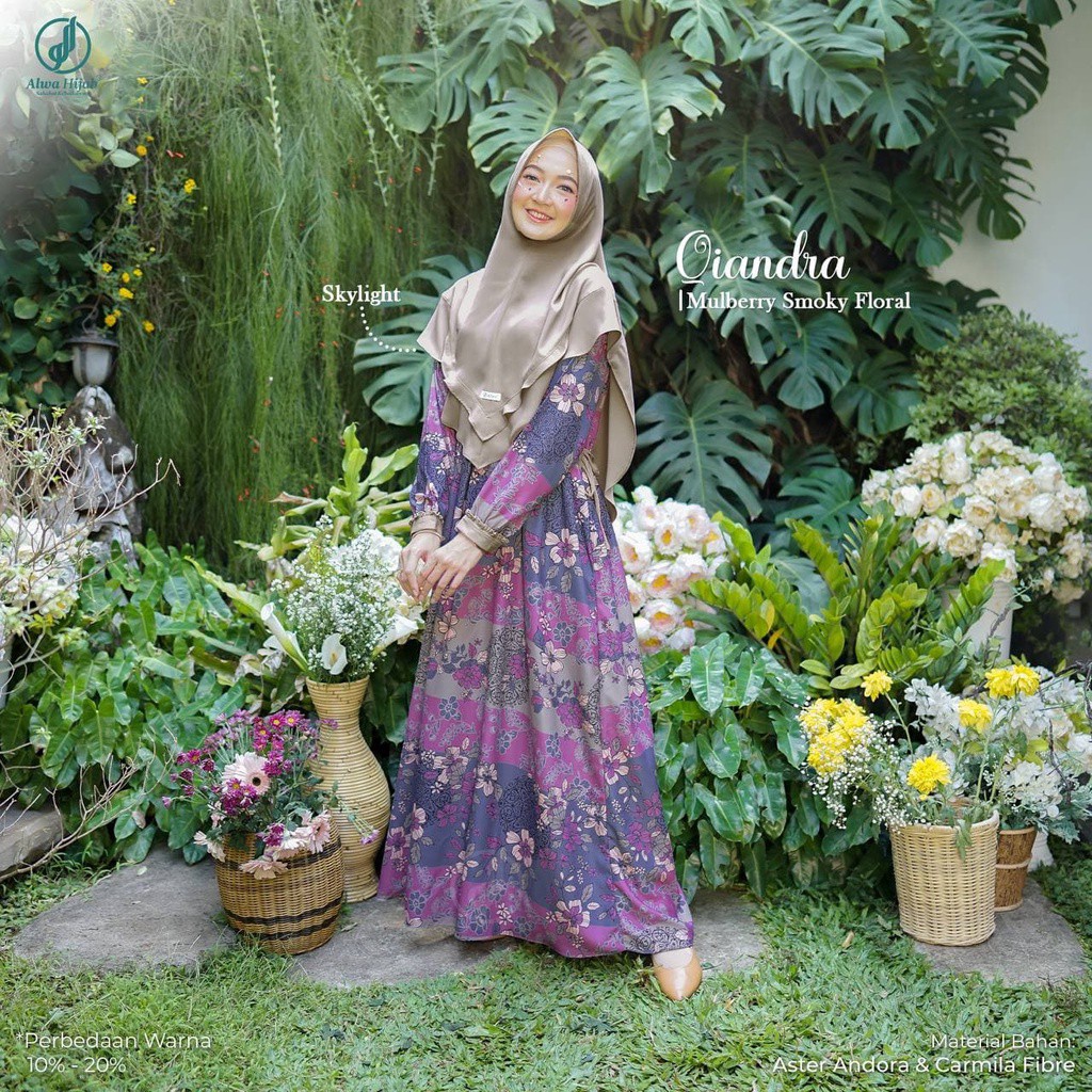 GAMIS QIANDRA NON SET {Tanpa Hijab } • ORIGINAL ALWA HIJAB