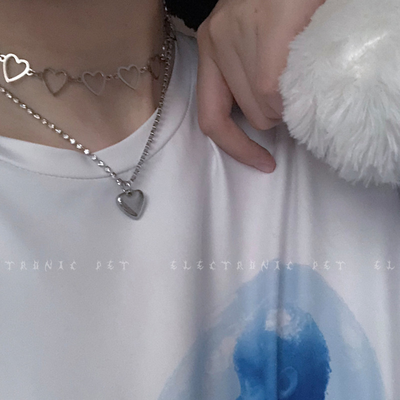 Love necklace  accessories  clavicle chain  simple Korean style temperament