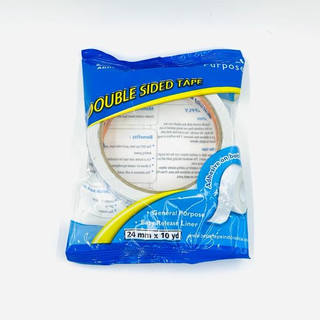 

Isolasi Selotip 2 Sisi Double Side Tape Berry 1" Inch 24 mm x 10 Yard