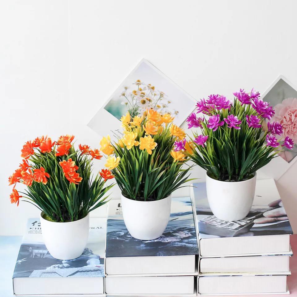 COD / Bunga plastik / pajangan bunga Artificial / motif Daisy / Bunga Import P2041.-4