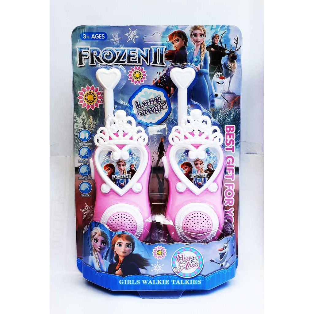 D'BEST -  WALKIE TALKIE FROZEN- 708-2 MAINAN ANAK TELEPON JARAK JAUH ELSA ANNA