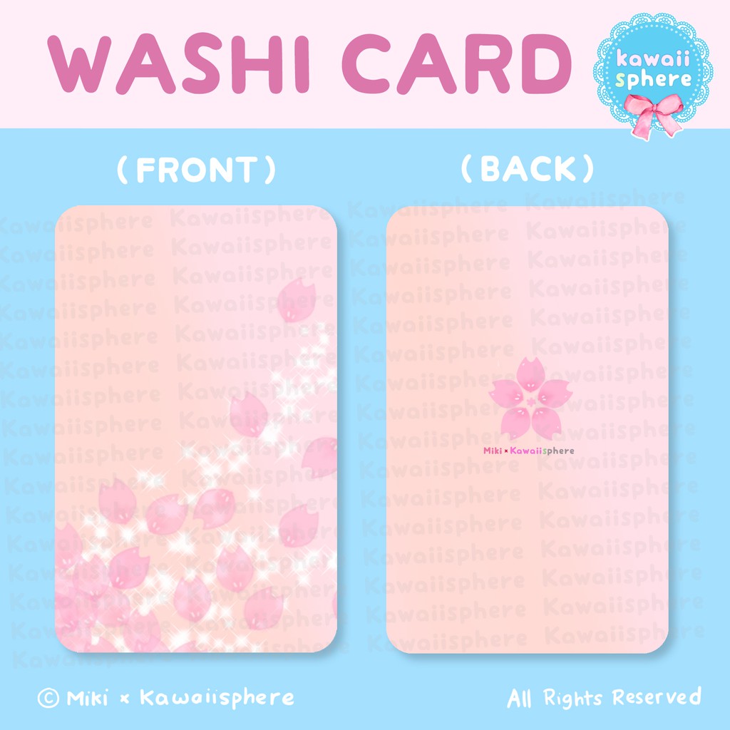 

Sakura Washi Card | Washi Sample Card PVC | Kawaiisphere CMK201