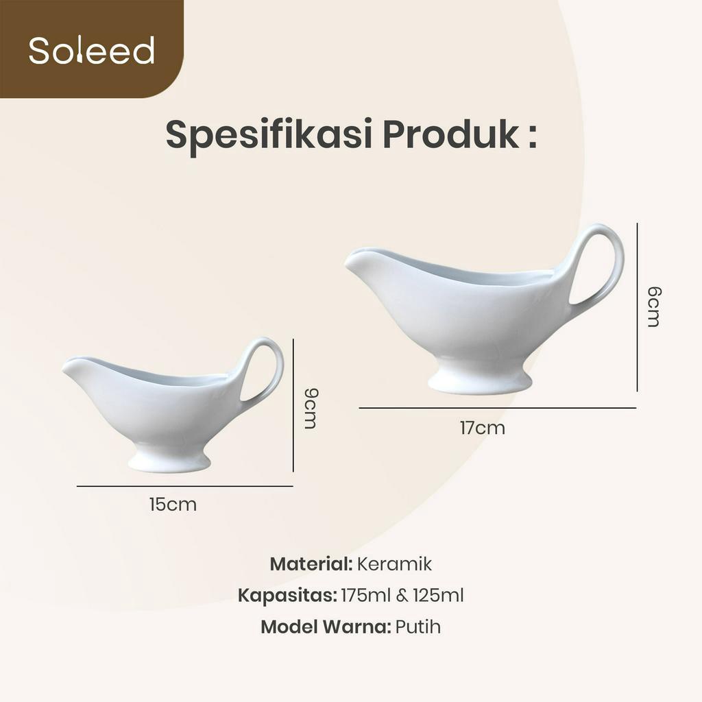 GRAVY SAUCE BOAT CERAMIC | TEMPAT SAUS STEAK KERAMIK