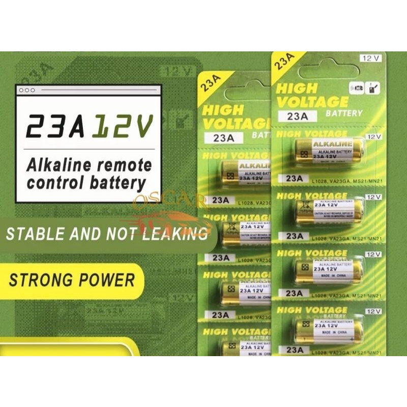 0Batre Battery Original Alkaline GP 23AE A23 23A 12V High Voltage Remote Control