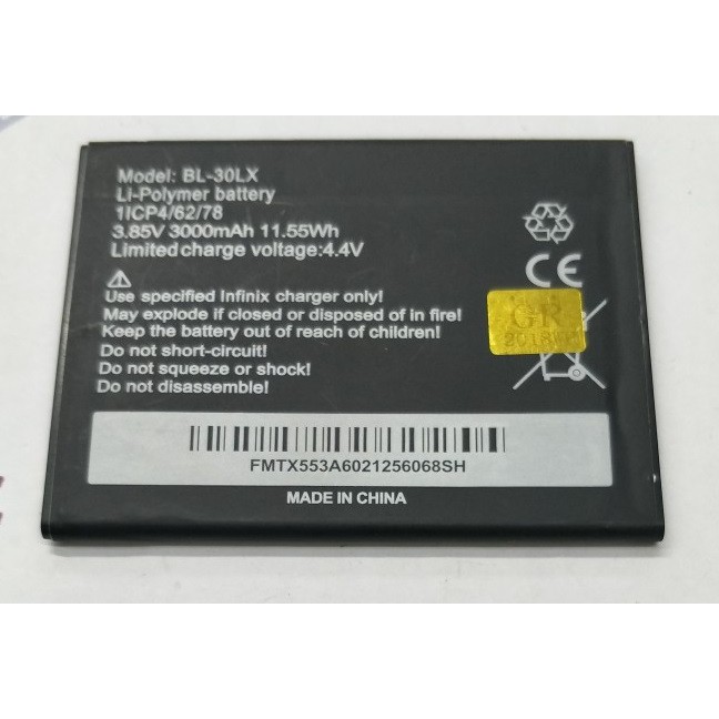 Battery Batre Baterai Infinix Hot 3 Lite X554 Hot 3 Max X553 BL-30LX BL30LX BL 30LX