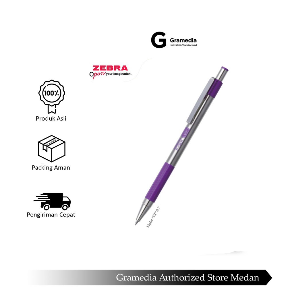 

Gramedia Medan - ZEBRA BALLPEN F-301 VIOLET