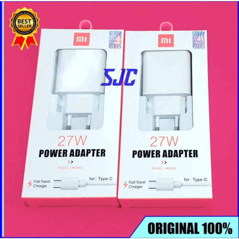 CHARGER XIAOMI 27 WATT ORIGINAL 100% SUPER FAST CHARGING TYPE C