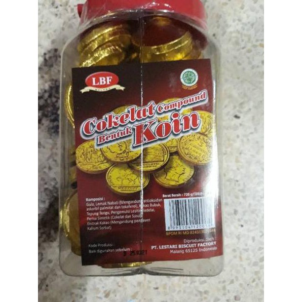 SHOPEE MALL Cokelat Compound Bentuk Koin / Coklat Coin LBF 120pc