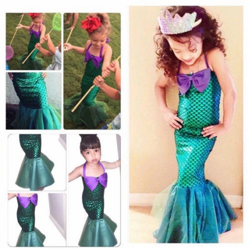 Mermaid Costume For Kids Kostum Halloween Cosplay Anak Putri duyung