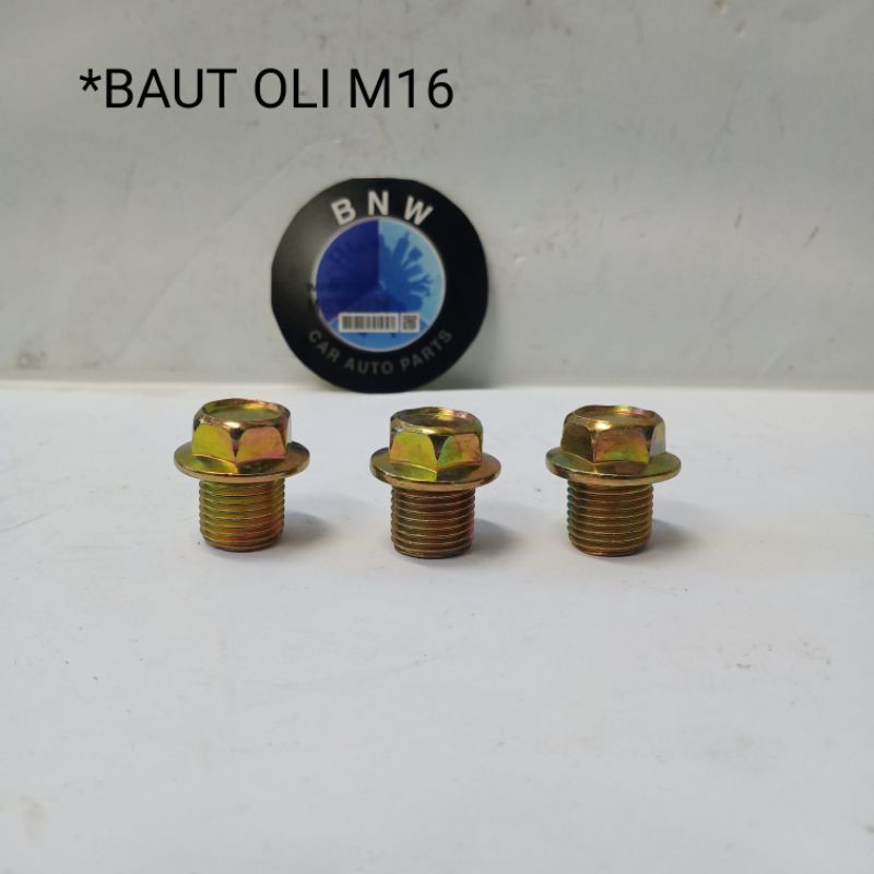 BAUT OLI TAP KARTER MESIN TAFT F70 F50 V22H M16 X12 P1 KUNCI 17 GARANSI