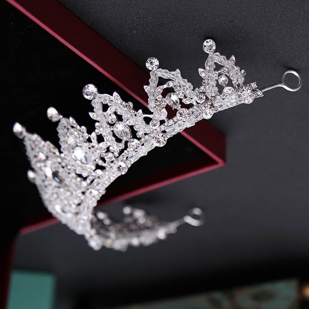 Agustina Tiara Mewah Bling Pengantin Kristal Berlian Imitasi Hiasan Kepala Perhiasan Headband