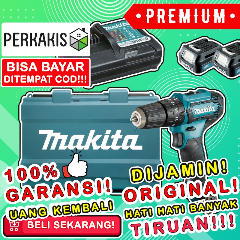 Bor Baterai Cordless Cas Mesin Drill Murah Makita Impact 36V Alat Mini 12V Portable Batrai 20 Volt B