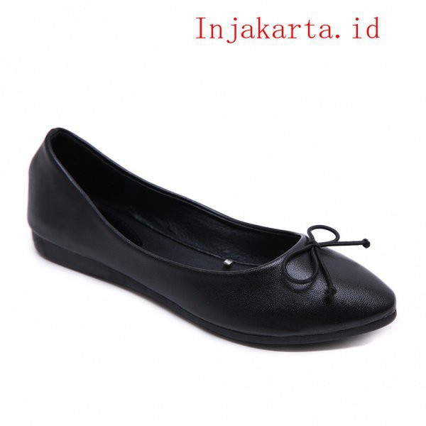 PVN Mina Sepatu Flats Wanita Balet Teplek Flat Shoes Hitam Pink 714 KKkB