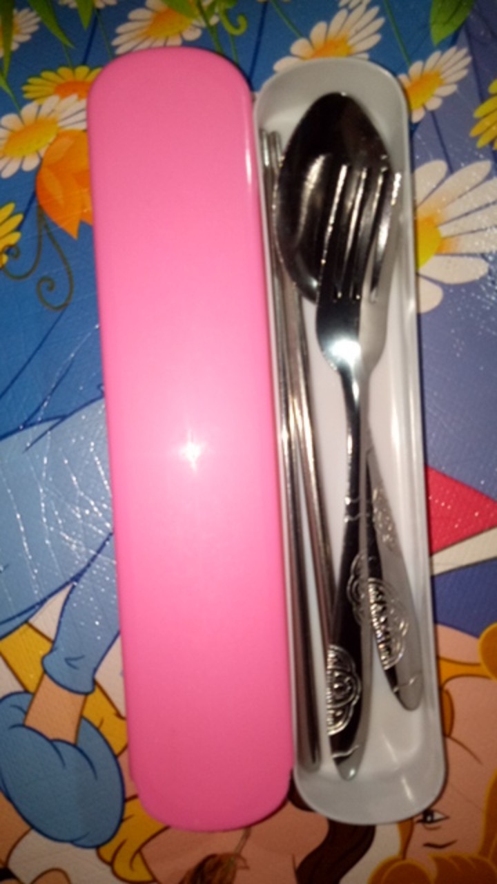 Sendok Set Stainless / Peralatan Makan Set / Sendok Garpu Sumpit Stainless + Box