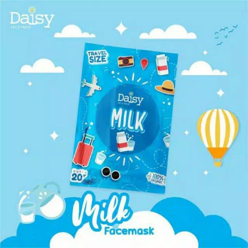 DAISY ORGANIC MASKER FULL SIZE 60 GR BPOM ORIGINAL FACE MASK FACEMASK