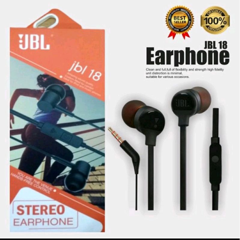 Handsfree Headset Hf JBL J19 J18 Supper Bass Stereo