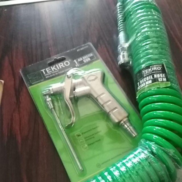 Air Duster Tekiro Selang Recoil Tekiro 12 Meter Paket Semprotan Angin Tekiro Selang Kompresor Set