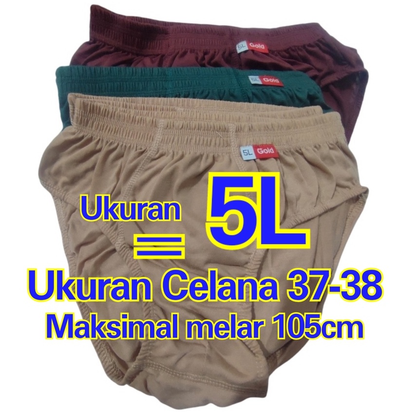 Sempak Celana Dalam Pria Dewasa Size M L XL 3L 4L 5L  ECERAN PER PCS ( LEBIH TEBAL DARI MERK LAINYA,TERBUKTI) Ukuran Normal Standar Dan Jumbo Big Size