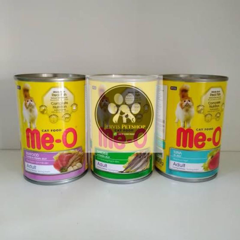 Makanan Kucing Meo Kaleng 400gr,Me-o Kaleng wetfood untuk kucing.