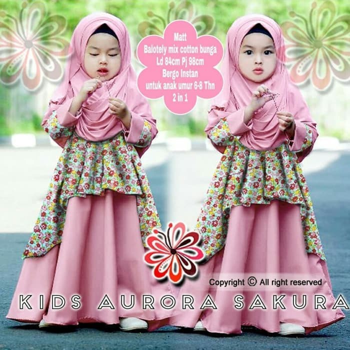 Grosir Abaya Anak syari Terbaru Gamisanak Anak Perempuan Murah Bajuanak TR513 BAJU MUSLIM SYARI GAMI
