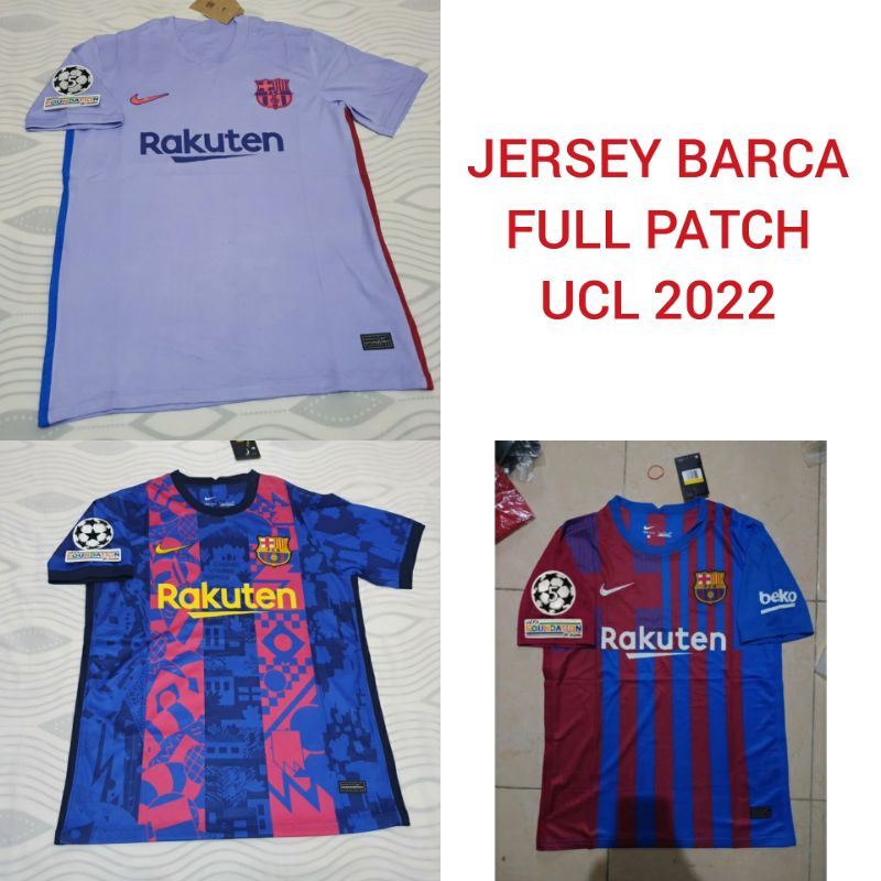 JERSEY BARCA FULL PATCH UCL 2022 GRADE ORI IMPORT
