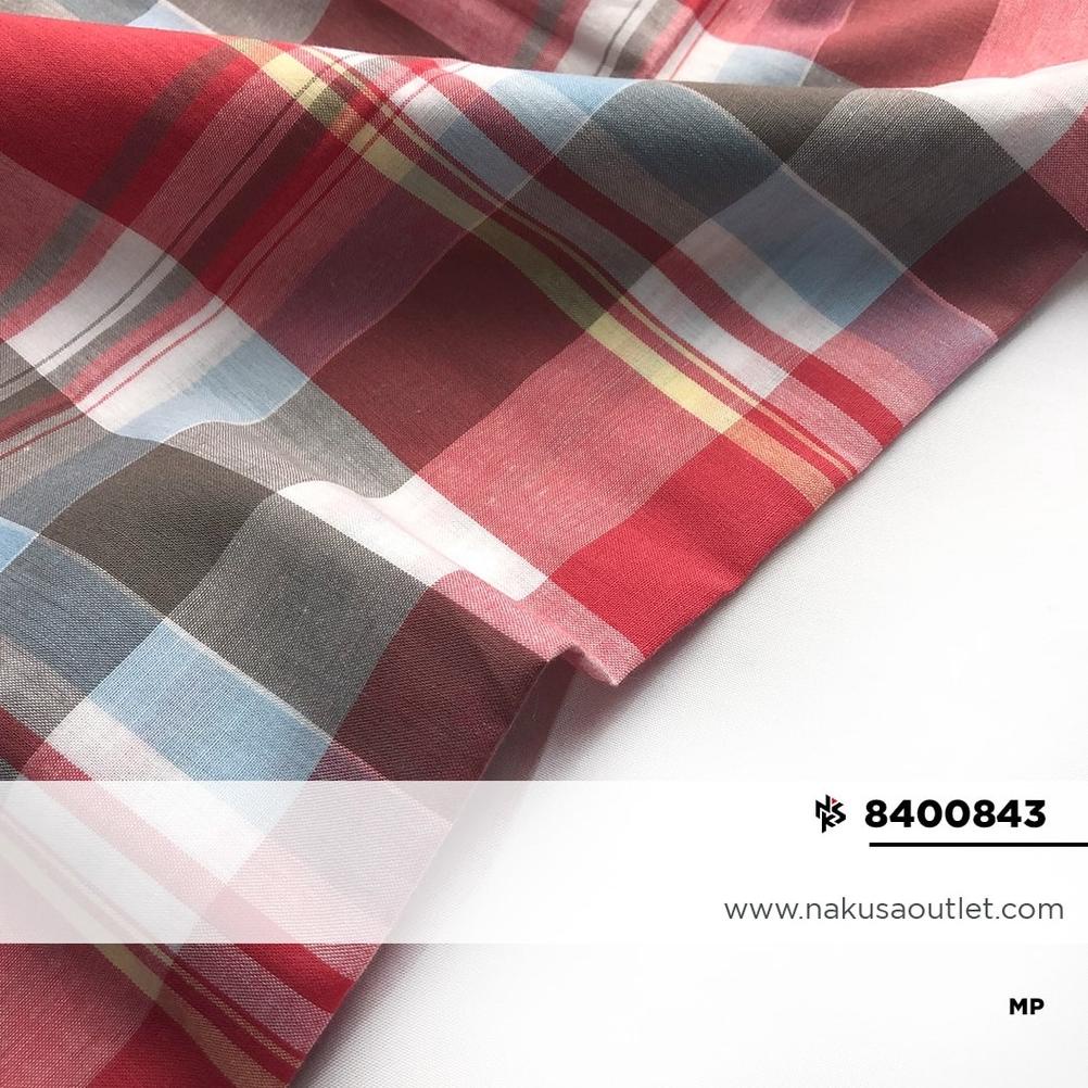 Kain Katun Combed 40S Premium Motif Kotak Benang Warna (Yarn Dyed) 01B